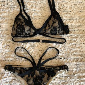 Strappy Lace Bikini Set